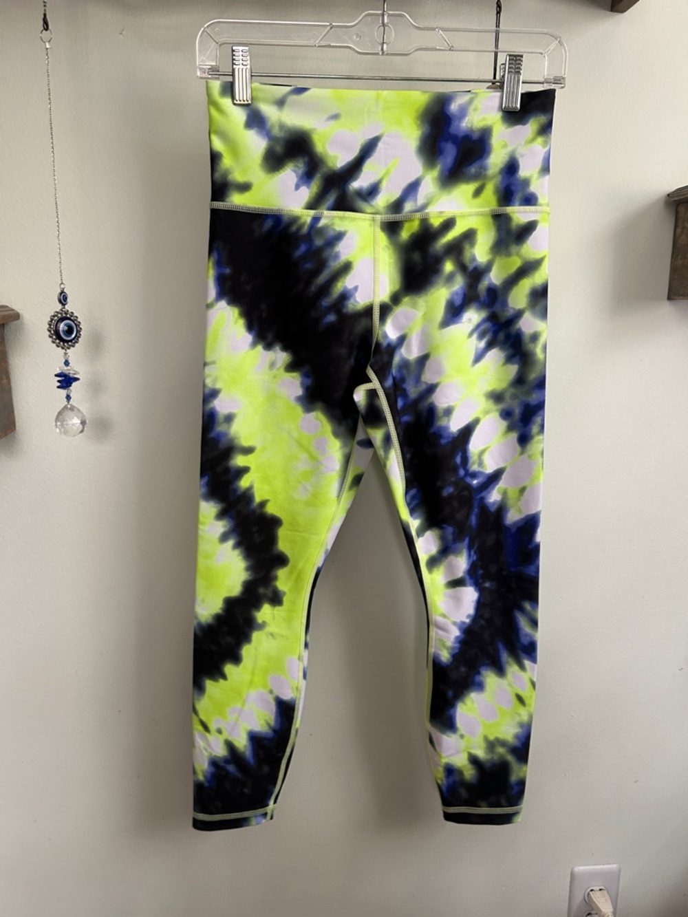 Athleta elation 7/8 tight - Neon Yellow & Navy
